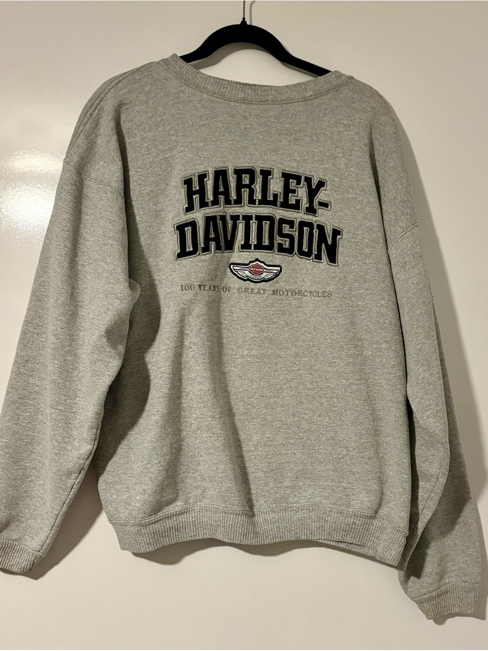 Harley Davidson 100th Anniversary 2003 Gray Sweatshirt Women’s XL Embroidered